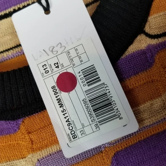 M Missoni NWT Long Sleeve Sweater Dress US 6 EU42 Multi Color Wool Blend 3D Knit - Picture 5 of 16